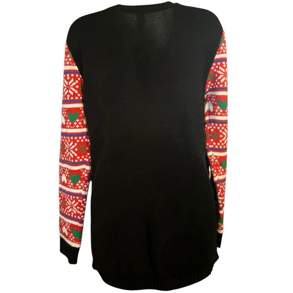 Ugly Christmas Sweater Grumpy Cat In Santa Hat Nope Not Today Size L (11-13) - Picture 4 of 5